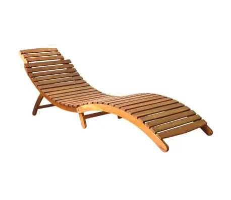 Chaises longues lot de 2 Bois d'acacia solide