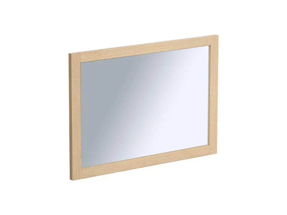 Miroir rectangulaire avec contour en chêne, l50 x H70 x P2,2, TIMEA