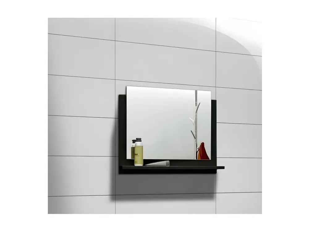 Miroir de salle de bain pour collection OWL/RAVEN/BIRD, coloris noir