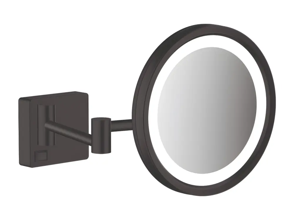 Miroir de rasage avec éclairage LED HANSGROHE AddStoris Noir mat