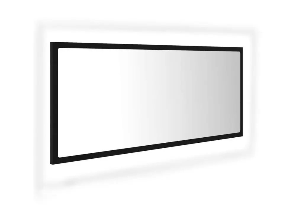 Miroir LED de salle de bain Noir 100x8,5x37