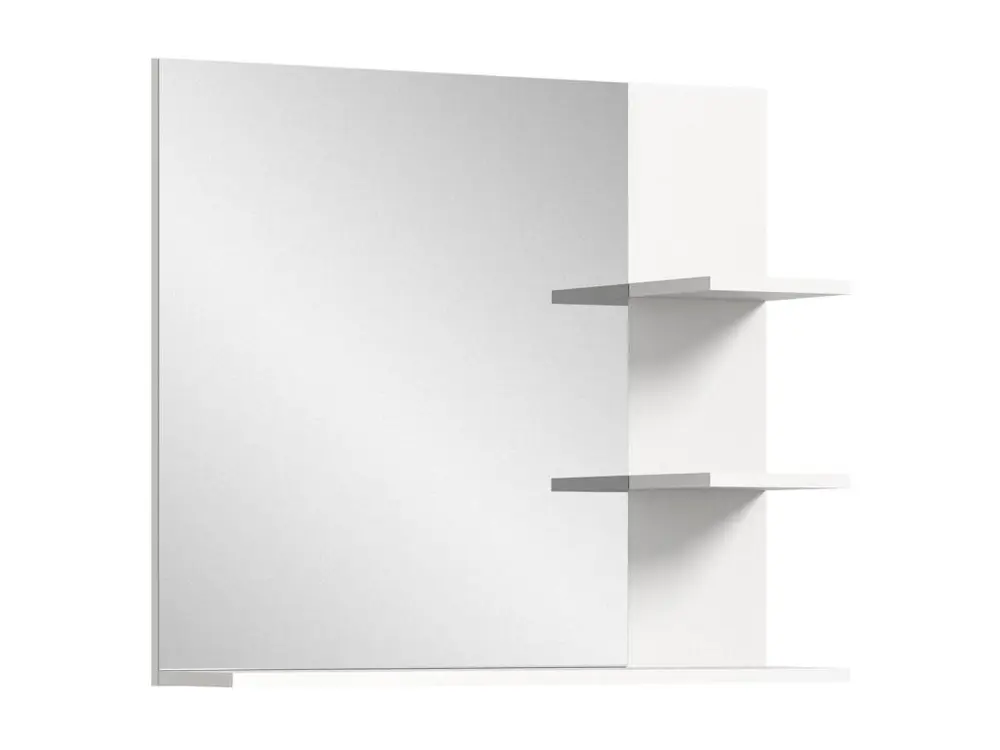 Laredo miroir de salle de bain 80cm 3 tablettes blanc.