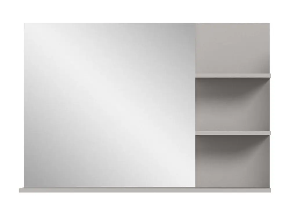 Jaru miroir de salle de bain 100cm 3 tablettes gris,noir.