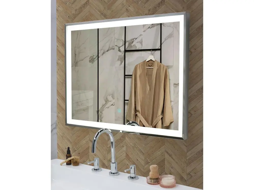 Miroir avec LED 80 x 60 cm ARGENS