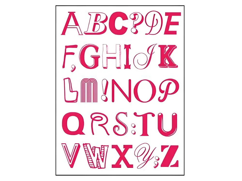 Stickers "Alphabet" 50x70cm Rose