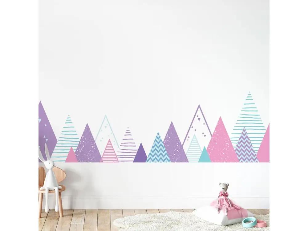 Stickers enfant montagnes scandinaves malika 60 x 100 cm