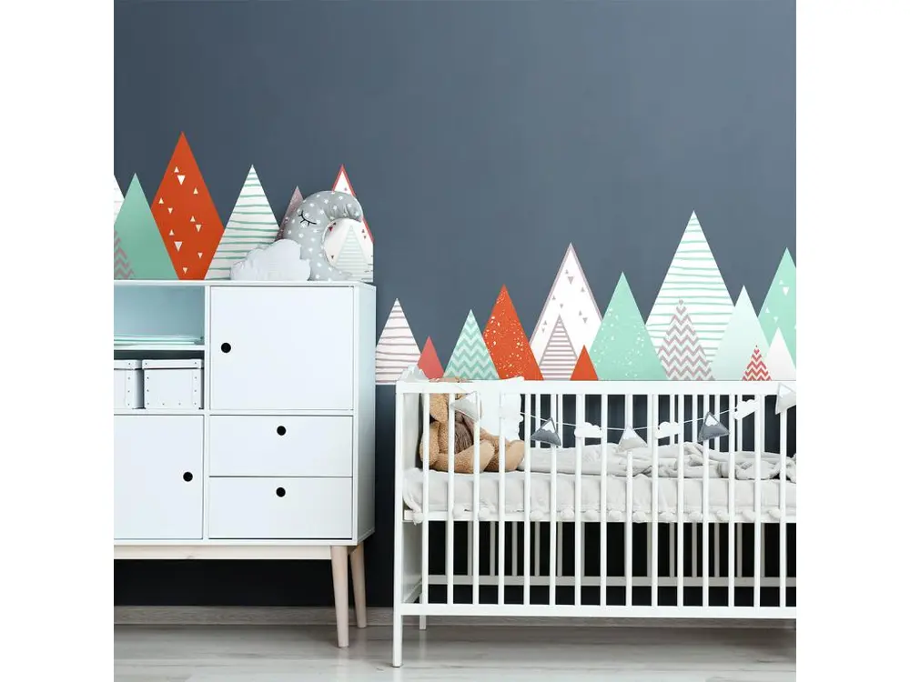 Stickers enfant montagnes scandinaves ninaka 120 x 200 cm