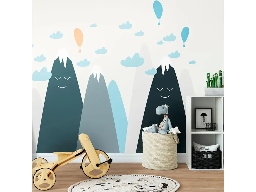 Stickers enfant montagnes scandinaves juliska 100 x 150 cm