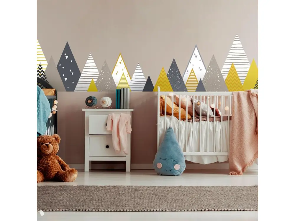 Stickers enfant montagnes scandinaves avanka 120 x 200 cm