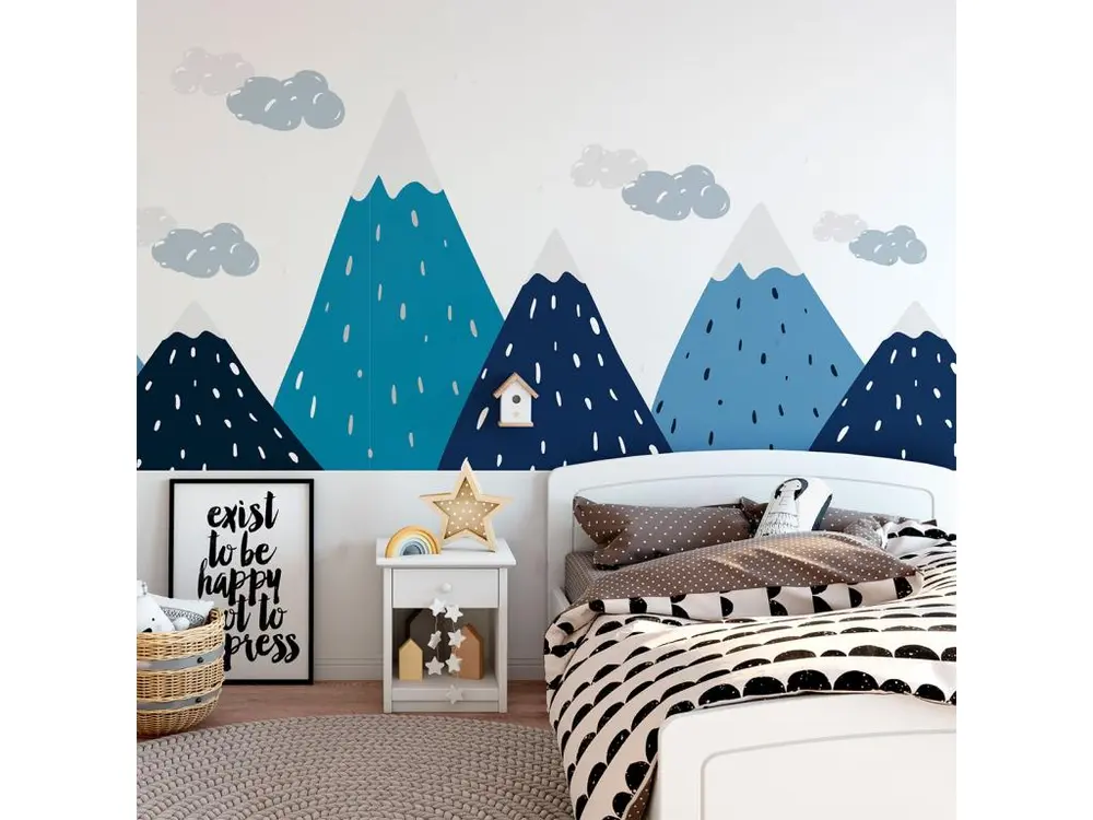 Stickers enfant montagnes scandinaves trekka 80 x 120 cm