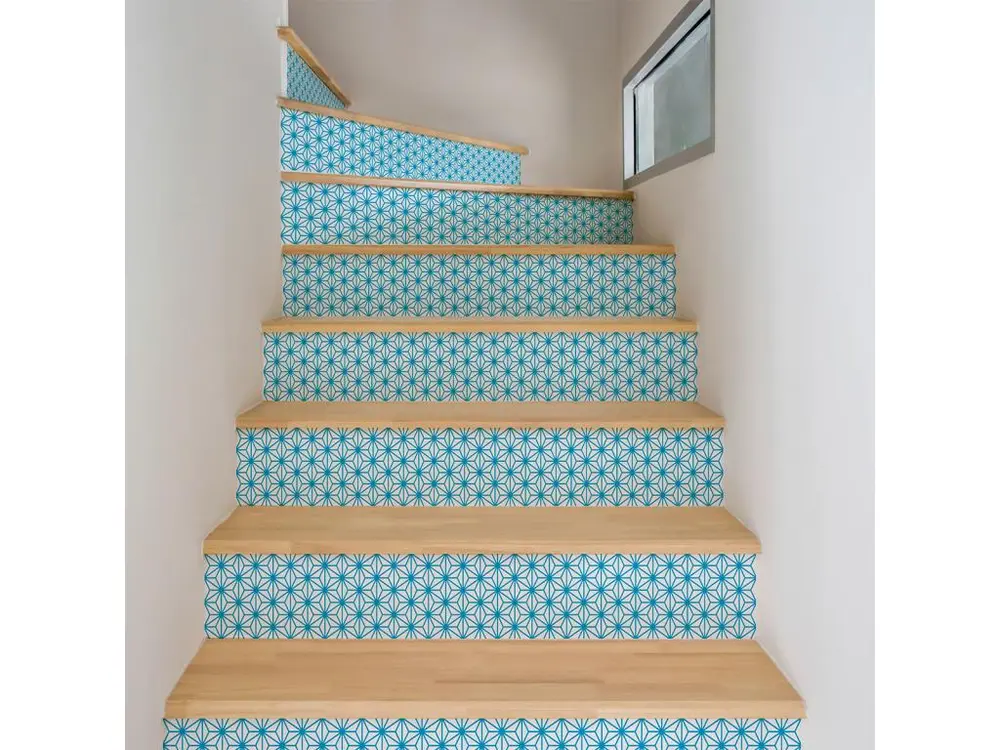 Stickers adhésifs escalier carrelages contremarche - HALVOR - 25x87.5cm