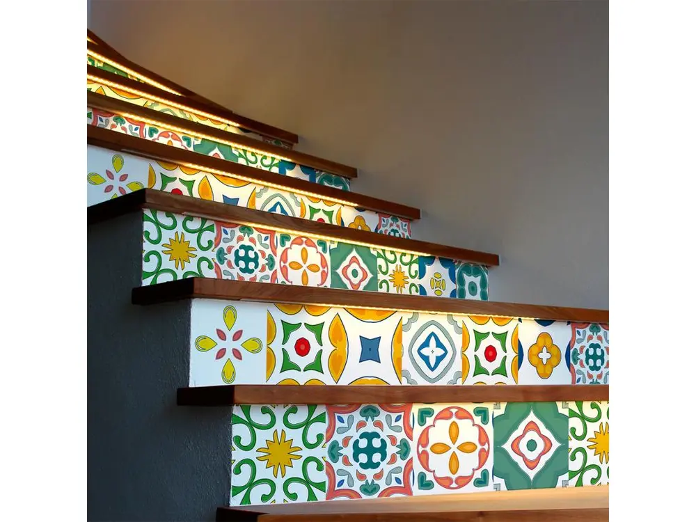 Stickers adhésifs escalier carrelages contremarche - OLIVIA - 34x119cm