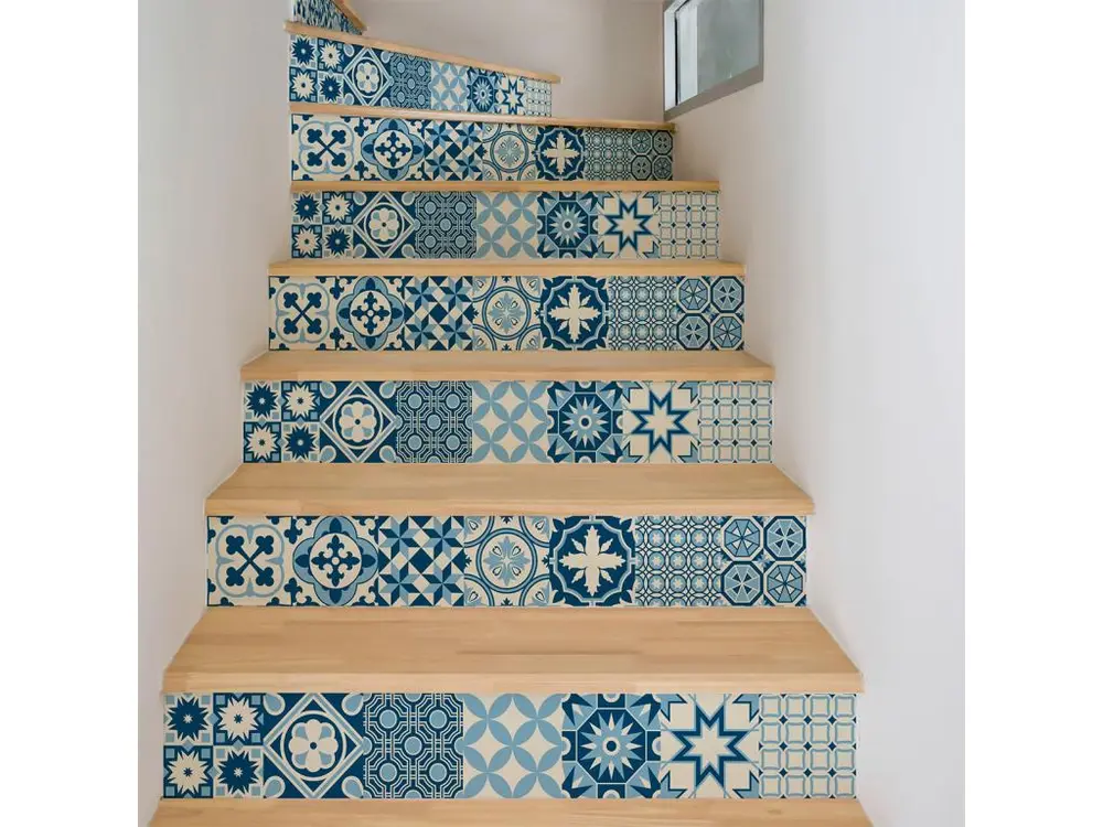 Stickers adhésifs escalier carrelages contremarche - RINATO - 30x105cm