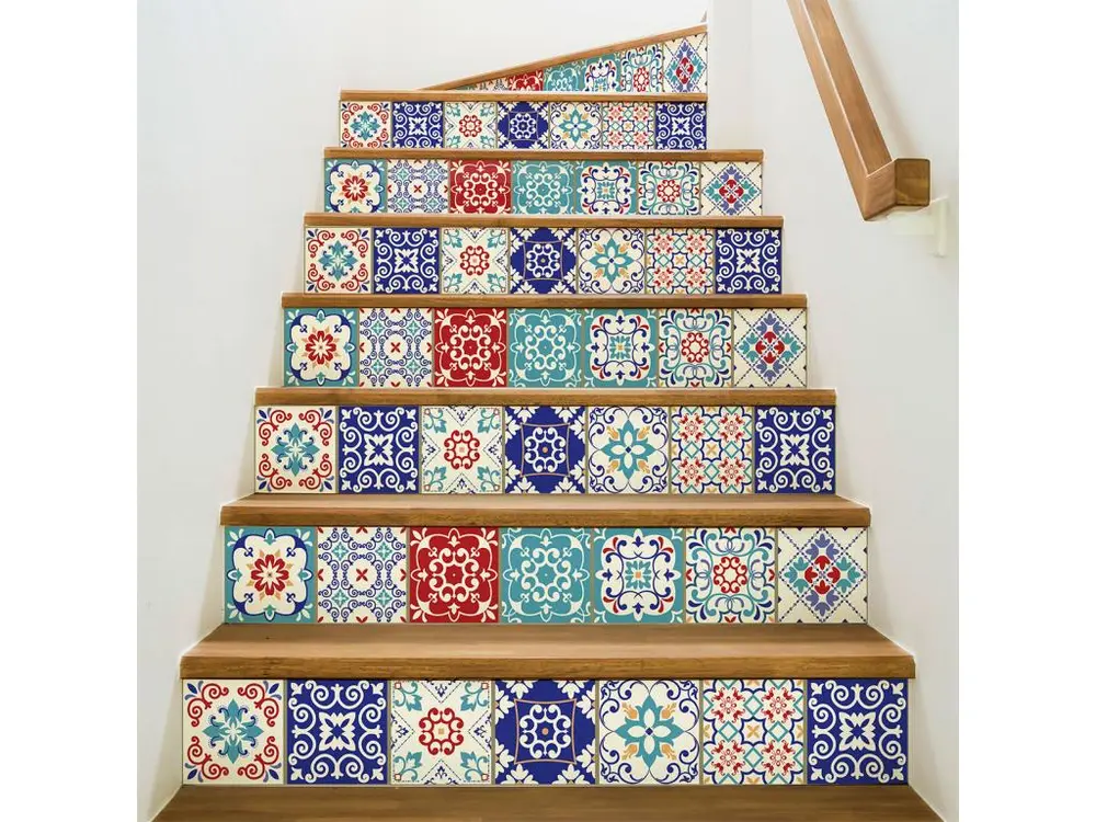 Stickers adhésifs escalier carrelages contremarche - VITANO - 41x143.5cm