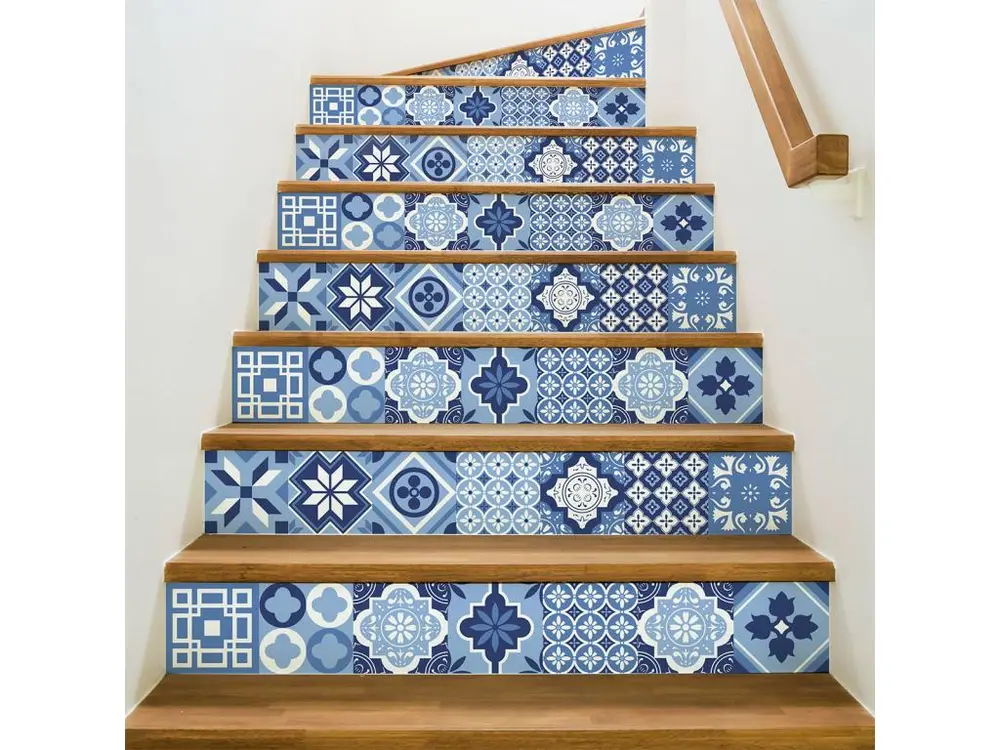 Stickers adhésifs escalier carrelages contremarche - ERMONDO - 37x129.5cm