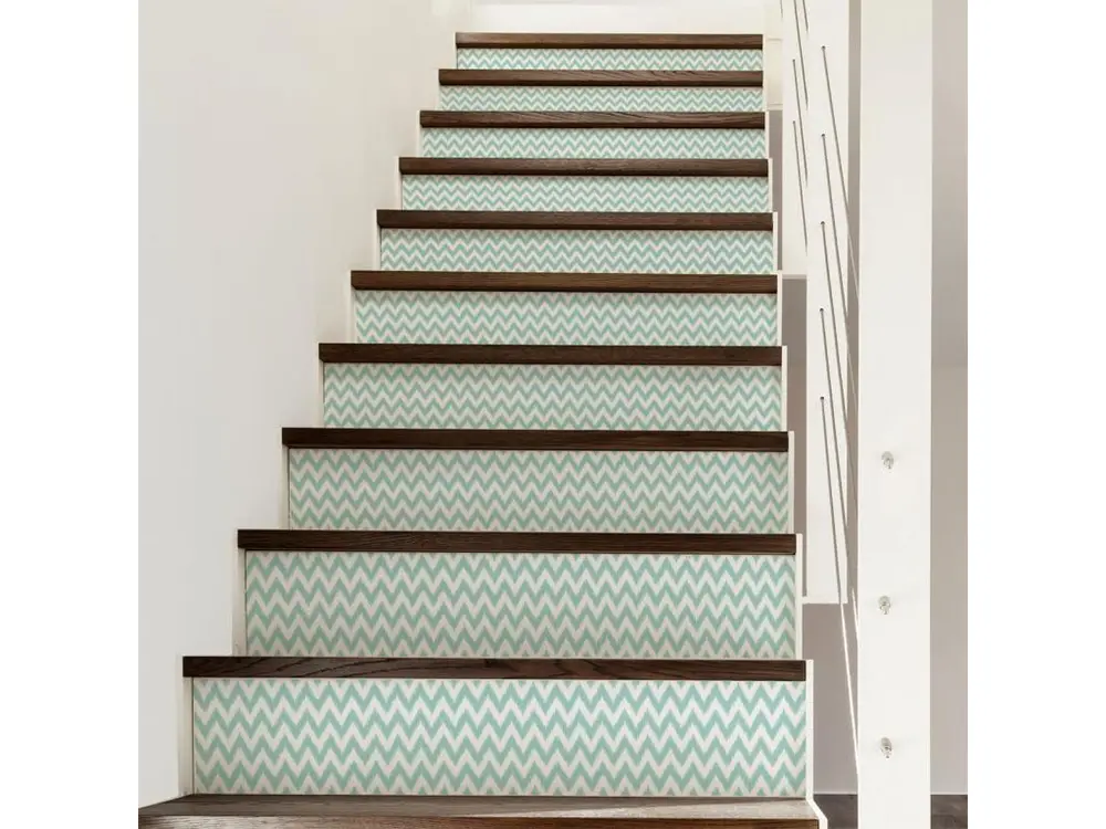 Stickers adhésifs escalier carrelages contremarche - ADALBERT - 39x136.5cm