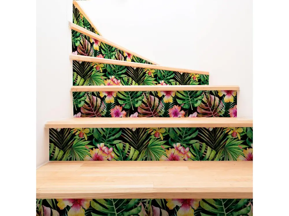 Stickers adhésifs escalier carrelages contremarche - TROPICAL PROGRESO - 33x115.5cm