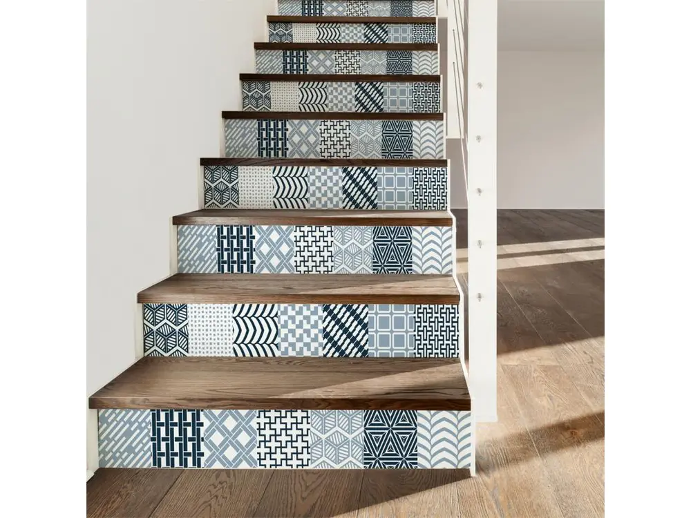 Stickers adhésifs escalier carrelages contremarche - DELLINGER - 31x108.5cm