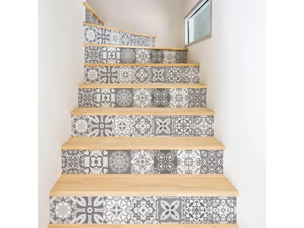 Stickers adhésifs escalier carrelages contremarche - ADALIA - 36x126cm