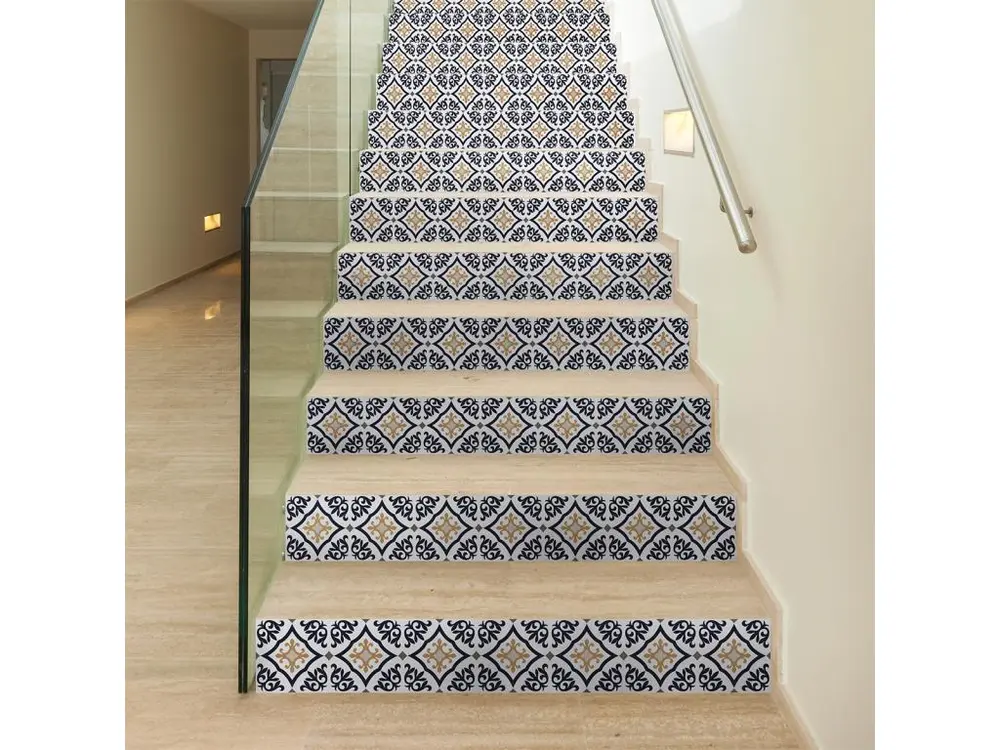 Stickers adhésifs escalier carrelages contremarche - LETIZIA - 32x112cm