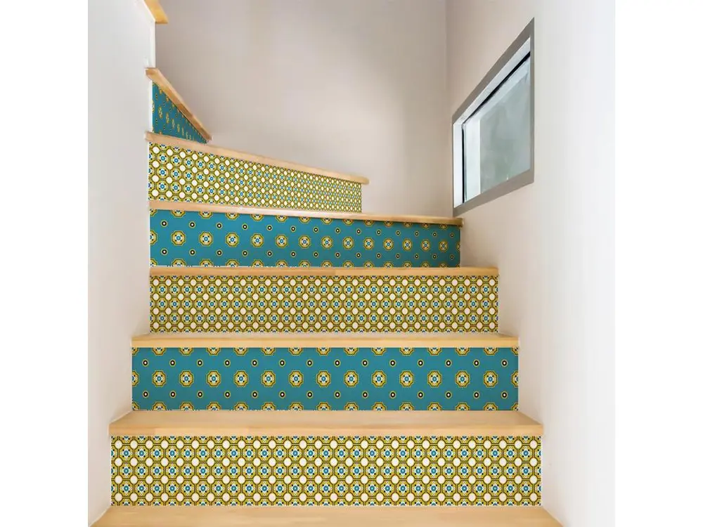 Stickers adhésifs escalier carrelages contremarche - OGLAVEE - 37x129.5cm