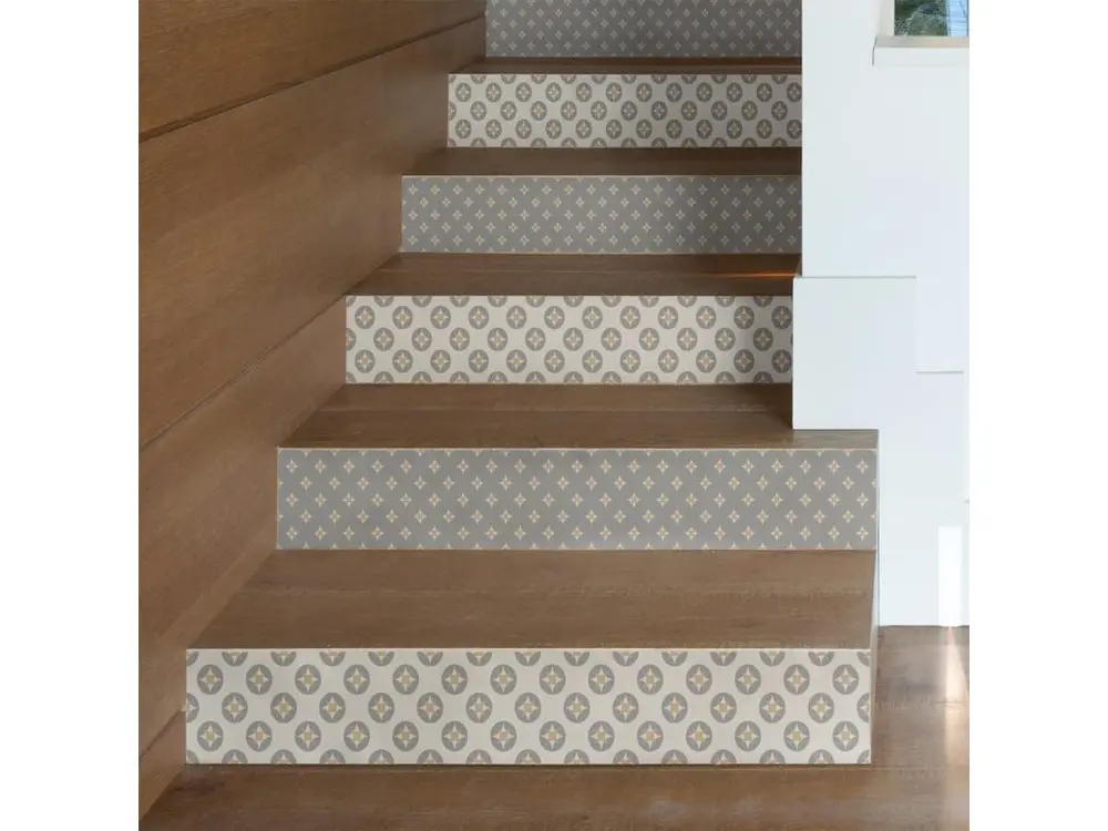 Stickers adhésifs escalier carrelages contremarche - KONRAD - 40x140cm