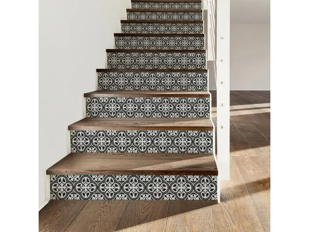 Stickers adhésifs escalier carrelages contremarche - LUCIA - 35x122.5cm