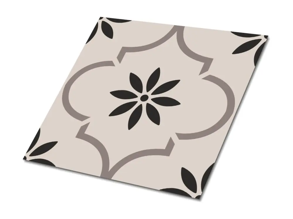 Carreaux autocollants PVC, Carrelage PVC adhésif - 9x30x30 - Motif floral arabe