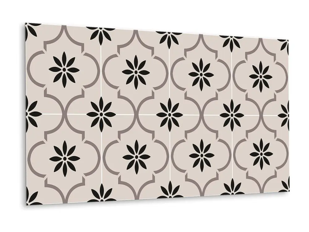 Panneaux muraux en vinyle, Planches en vinyle adhésives - 100x50 cm - Motif floral arabe