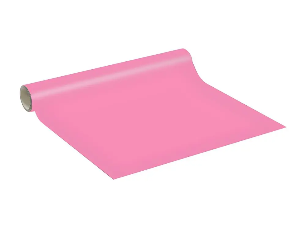 Rouleau adhésif décoratif Vinyle au Mètre - Sticker Lavable Imperméable Mur Cuisine Meubles - 60cmx6m - Rose