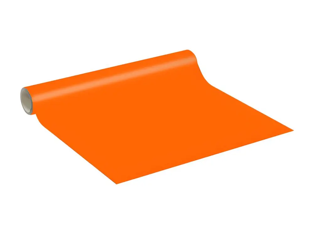 Rouleau adhésif décoratif Vinyle au Mètre - Sticker Lavable Imperméable Mur Cuisine Meubles - 60cmx30m - Orange