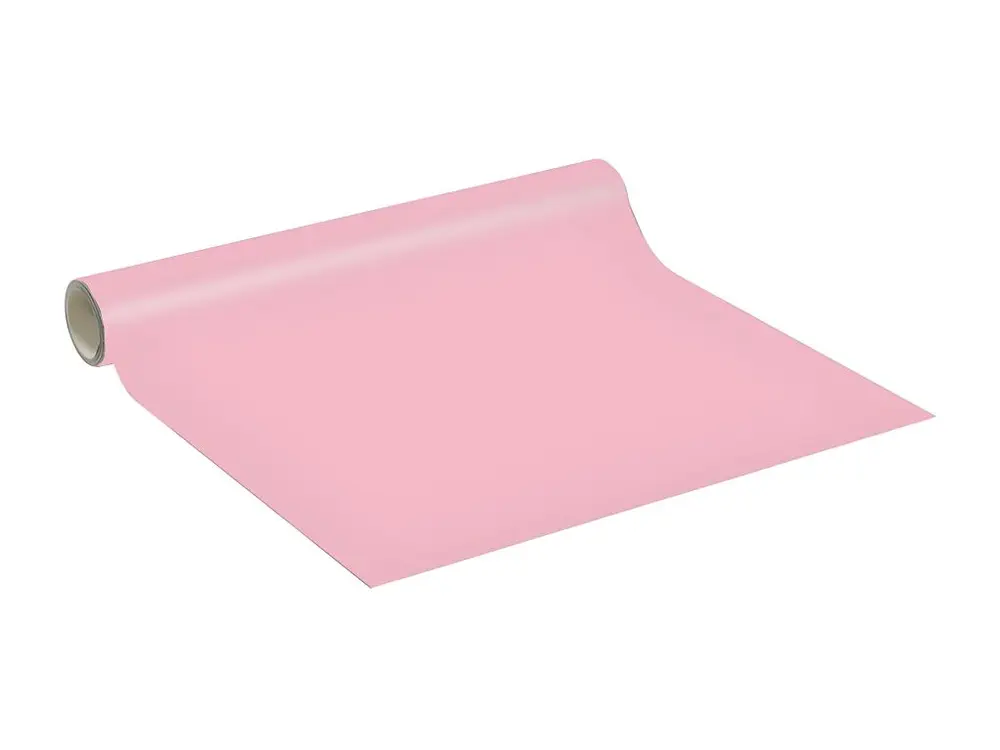 Rouleau adhésif décoratif Vinyle au Mètre - Sticker Lavable Imperméable Mur Cuisine Meubles - 60cmx40m - Rose poudre