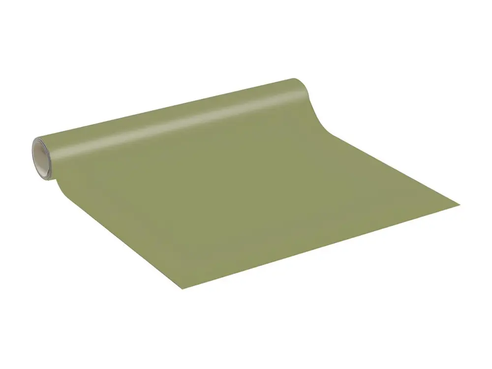 Rouleau adhésif décoratif Vinyle au Mètre - Sticker Lavable Imperméable Mur Cuisine Meubles - 60cmx50m - Vert olive