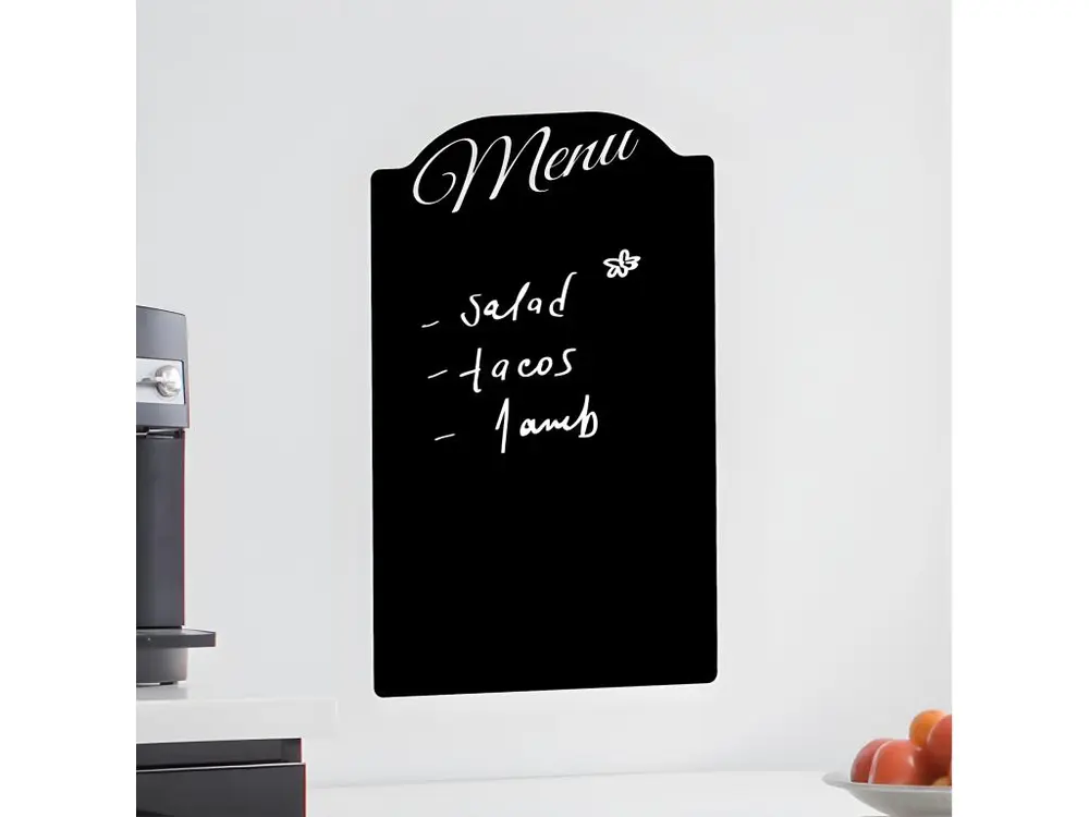 Sticker ardoise tableau noir - stickers muraux adhésif effaçable - MENU RESTAURANT - 25x40cm