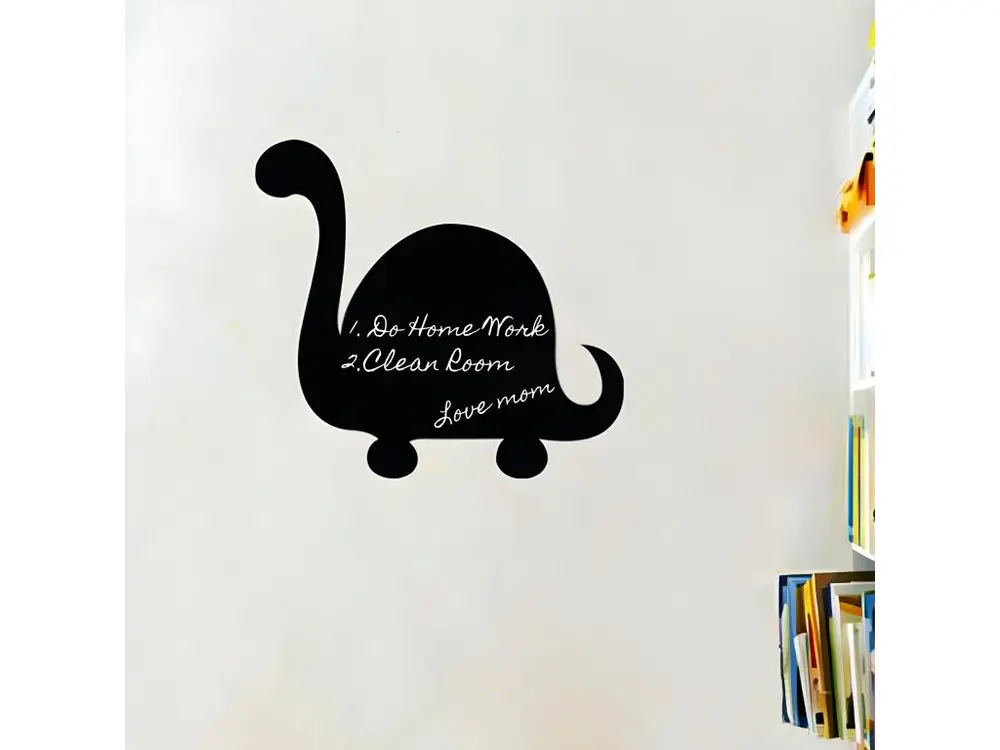 Sticker ardoise tableau noir - stickers muraux adhésif effaçable - DINOSAURE DIPLODOCUS - 95x105cm