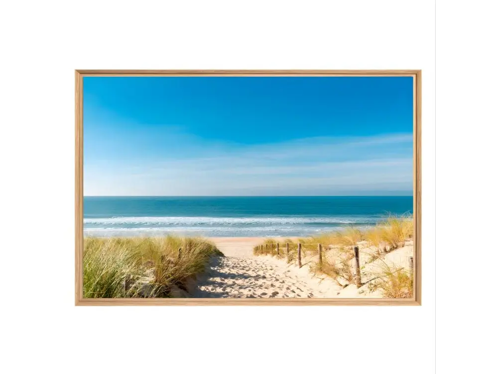 Tableau mural mat encadré plage des dunes 65x97 cm