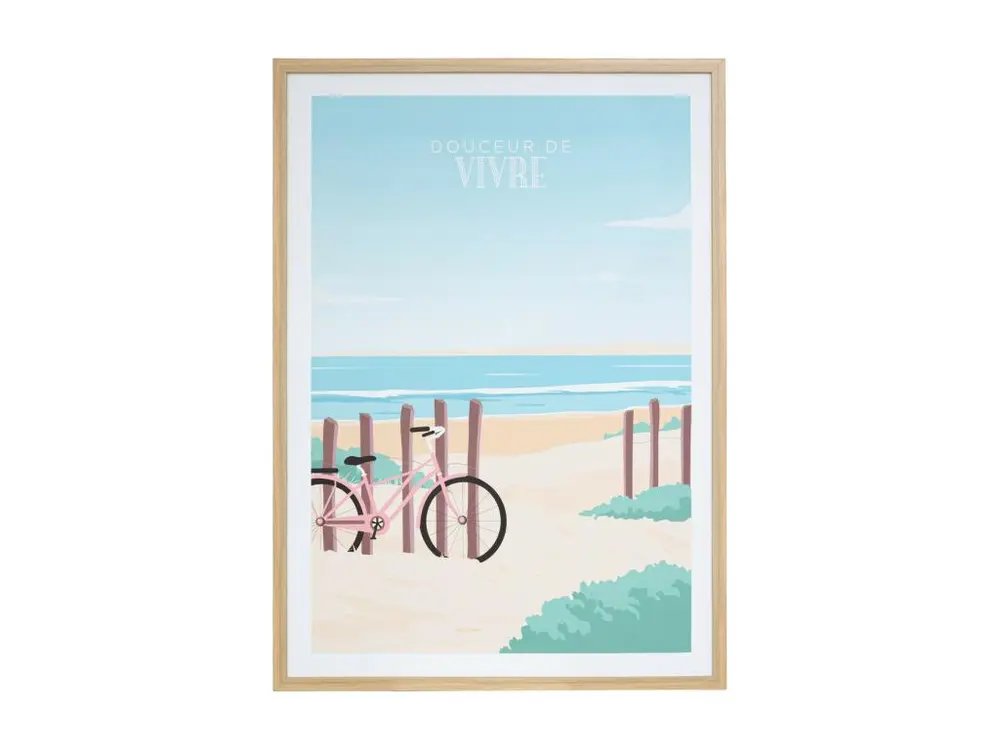 Affiche encadrée & sous-verre Douceur de Vivre 50 x 70 cm