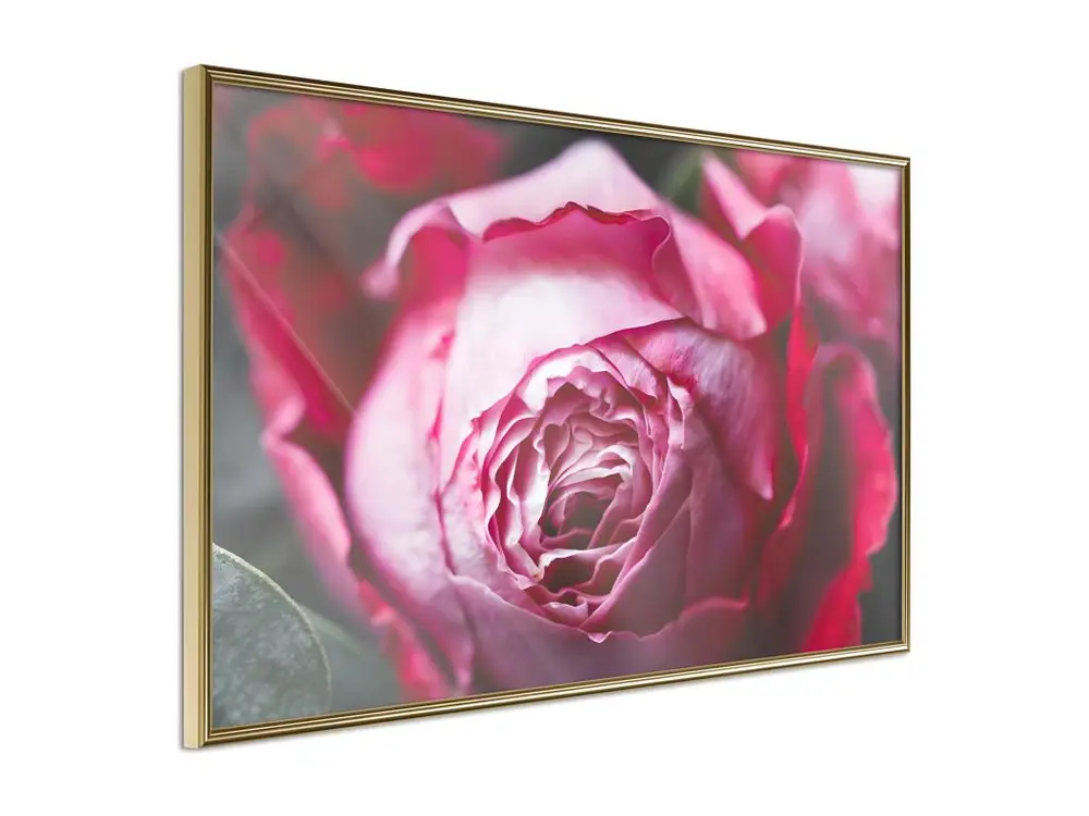 Affiche Murale Encadrée "Blooming Rose" 30 x 20 cm Or