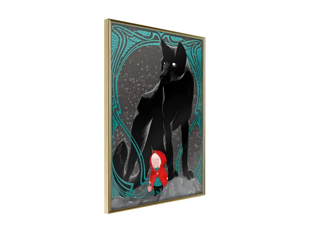 Affiche Murale Encadrée "Bad Wolf" 20 x 30 cm Or