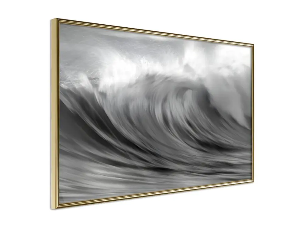 Affiche Murale Encadrée "Big Wave" 60 x 40 cm Or