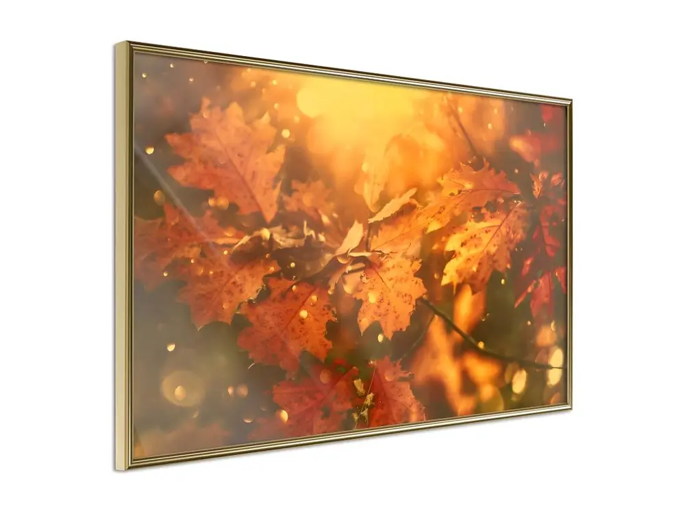 Affiche Murale Encadrée "Golden Autumn" 90 x 60 cm Or