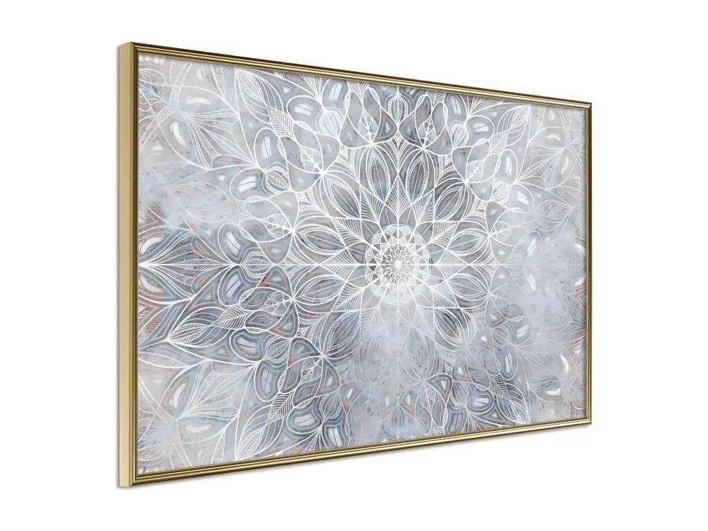 Affiche Murale Encadrée "Winter Mandala" 90 x 60 cm Or