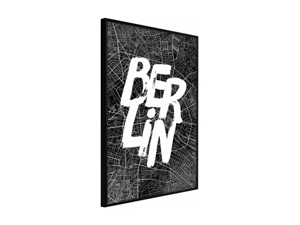 Affiche Murale Encadrée "Negative Berlin" 40 x 60 cm Noir