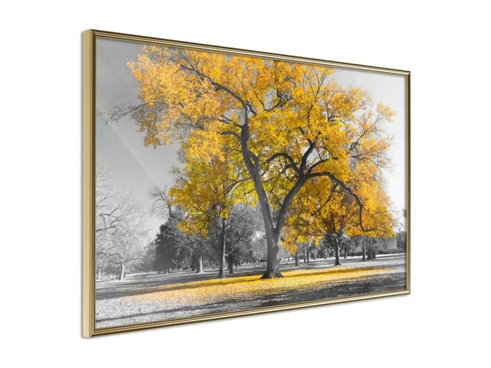 Affiche Murale Encadrée "Golden Tree" 60 x 40 cm Or