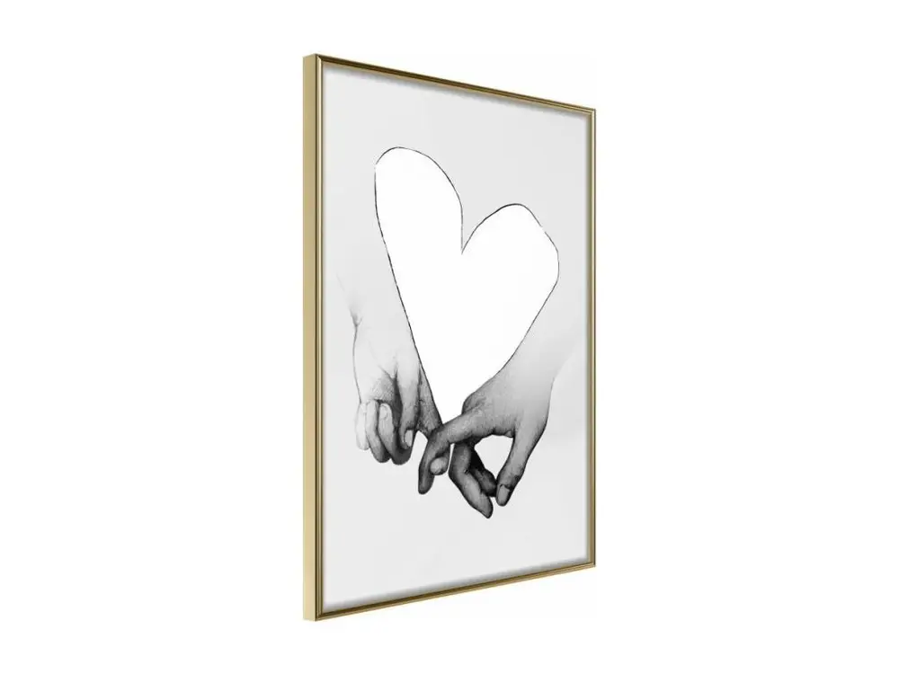 Affiche Murale Encadrée "Couple In Love" 30 x 45 cm Or