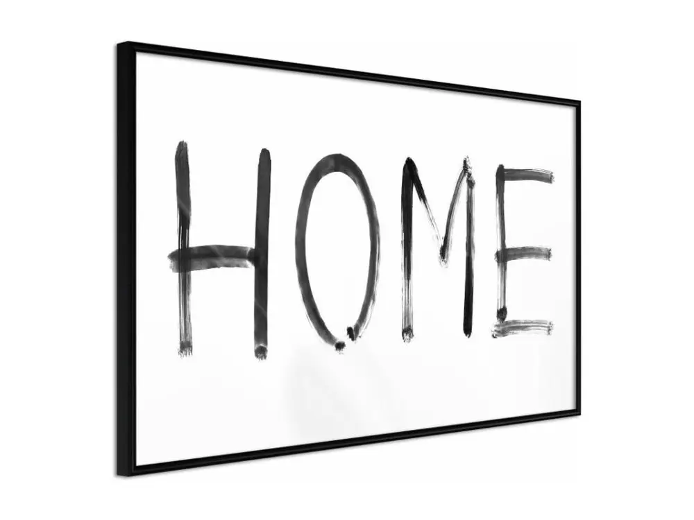 Affiche Murale Encadrée "Simply Home Horizontal" 30 x 20 cm Noir