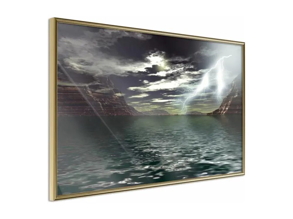 Affiche Murale Encadrée "Storm over the Canyon" 30 x 20 cm Or