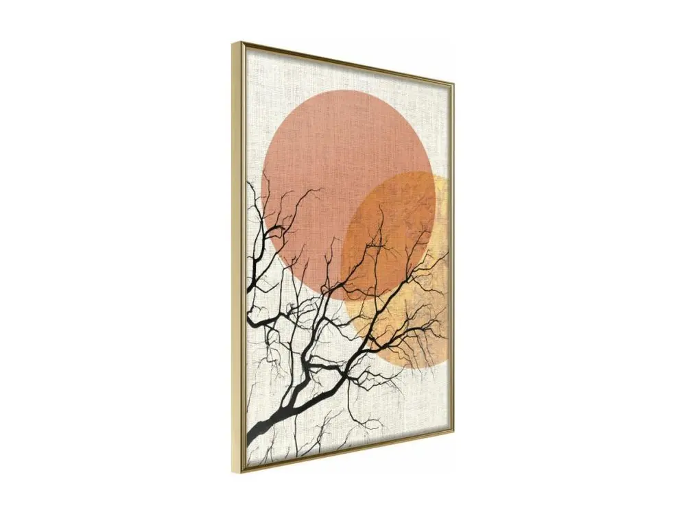 Affiche Murale Encadrée "Gloomy Tree" 20 x 30 cm Or