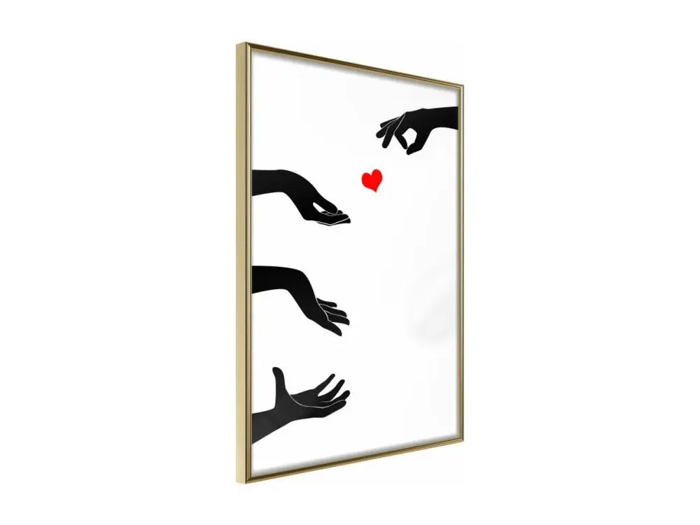 Affiche Murale Encadrée "Playing With Love" 40 x 60 cm Or