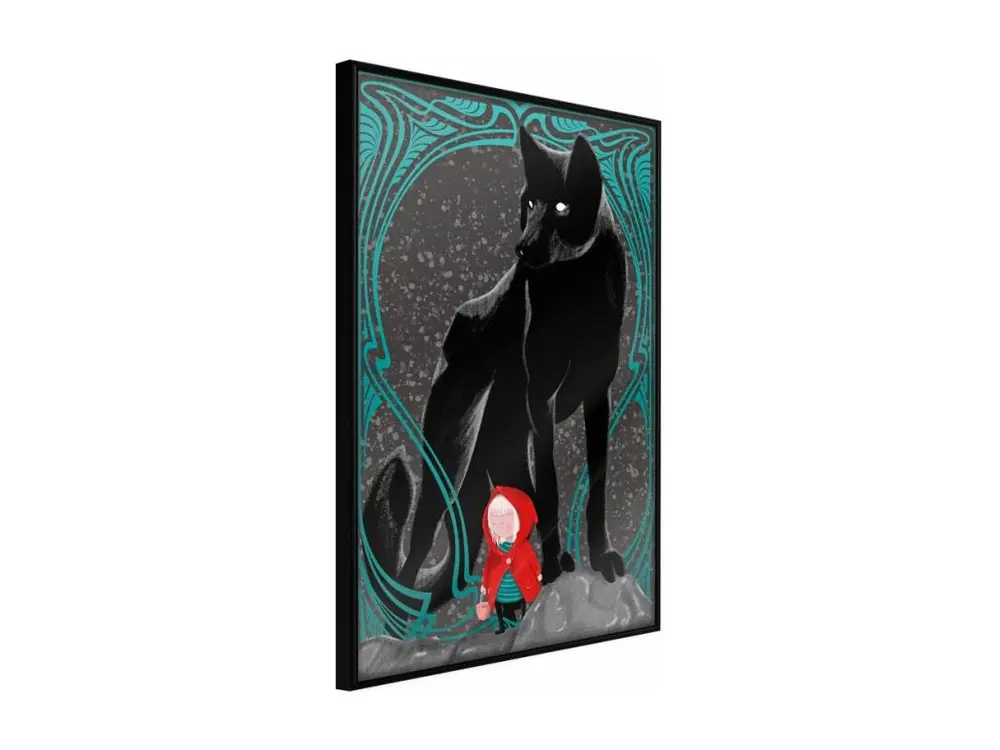 Affiche Murale Encadrée "Bad Wolf" 20 x 30 cm Noir